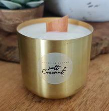 Load image into Gallery viewer, Brass Art Deco Woodwick Soy Candle