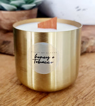 Load image into Gallery viewer, Brass Art Deco Woodwick Soy Candle