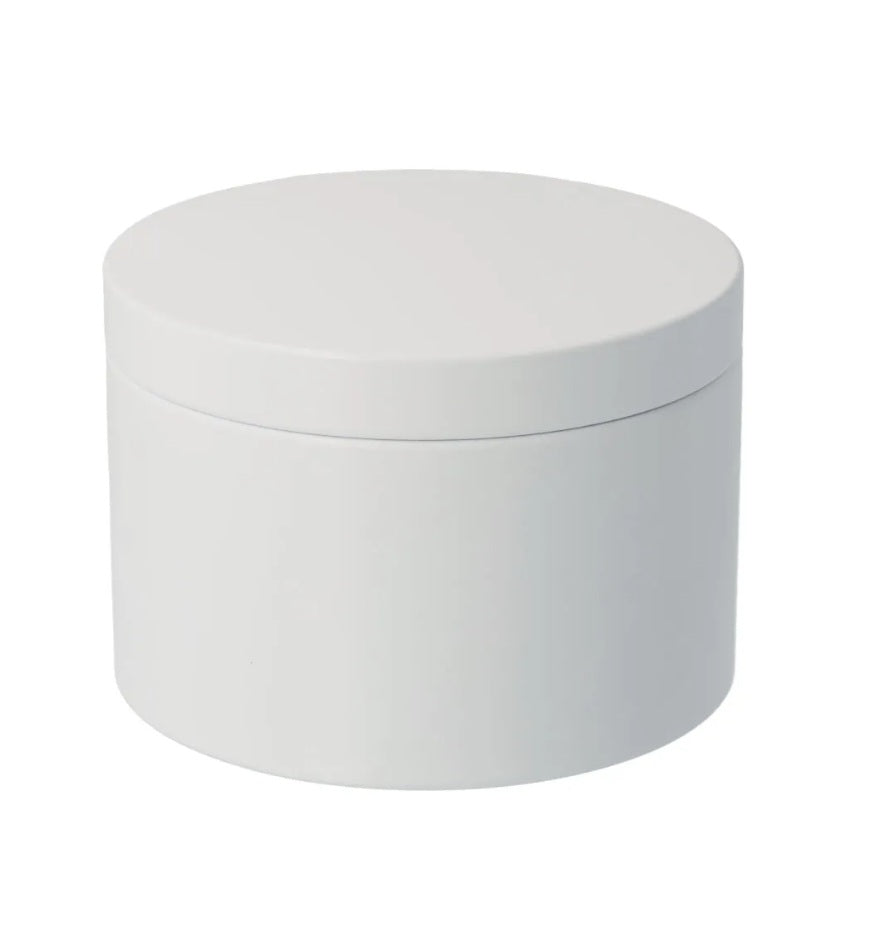White Matte finish tins with handpoured Soy