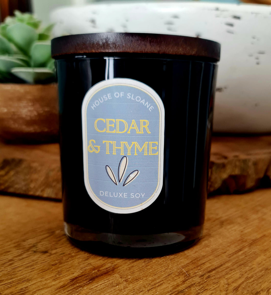 Cedar and Thyme Extra large Soy Candle