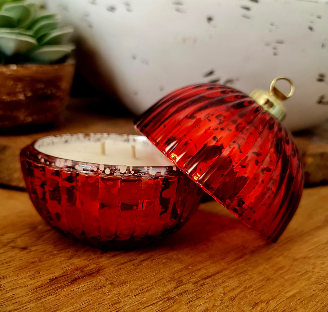 Christmas Bauble shaped Soy Candles